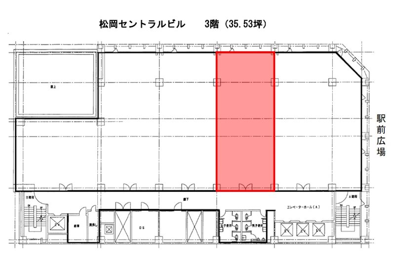 松岡セントラルビル 3Ｆ -D号室 間取り