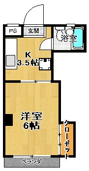 アーバン本間 105号室 間取り