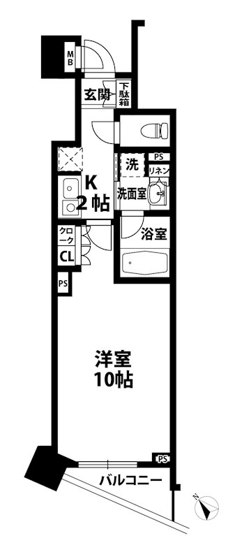 クオリア恵比寿ウエスト 間取り図