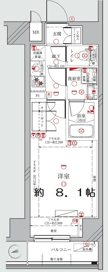 ディアレイシャス港区海岸 間取り図