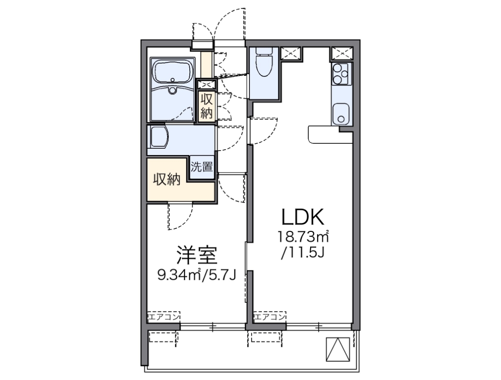 レオパレス三ヶ田 間取り図