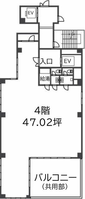 神宮外苑ビル1号館 4F号室 間取り