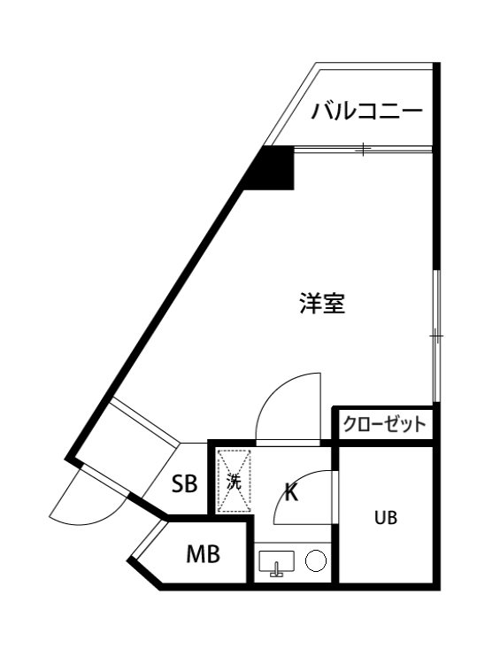 スカイコート新宿第3 間取り図