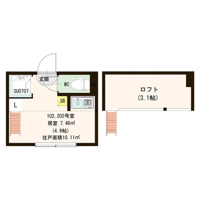 ハーモニーテラス中落合 間取り図