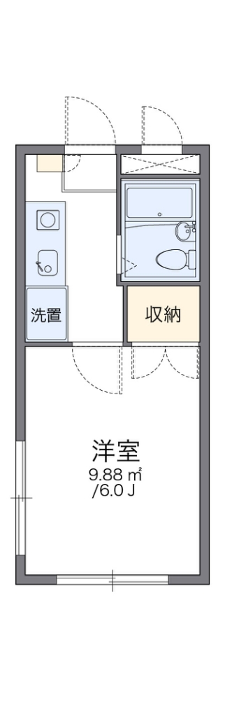 レオパレス新宿 間取り図