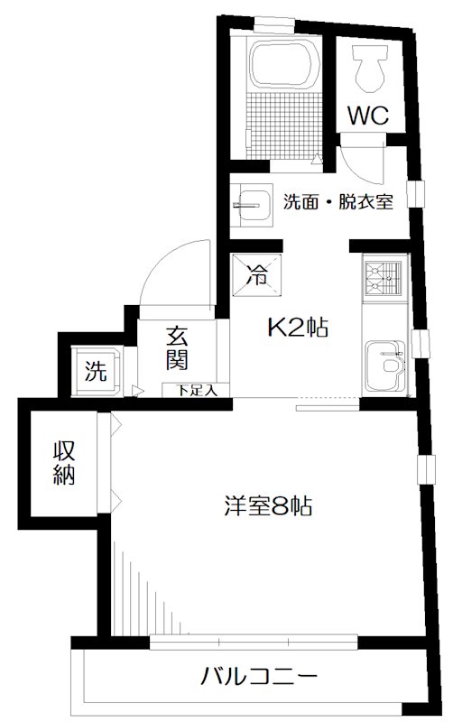 リヒャルト市谷薬王寺 間取り図