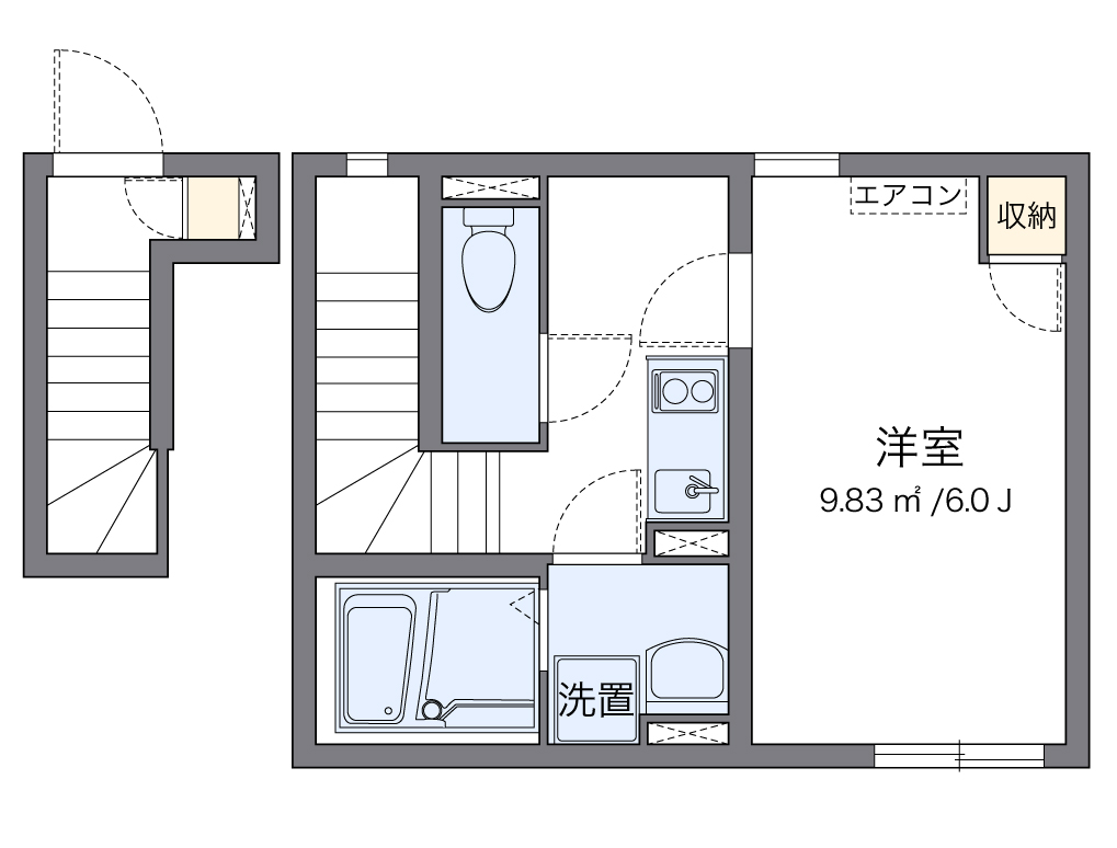 クレイノ白樺 間取り図