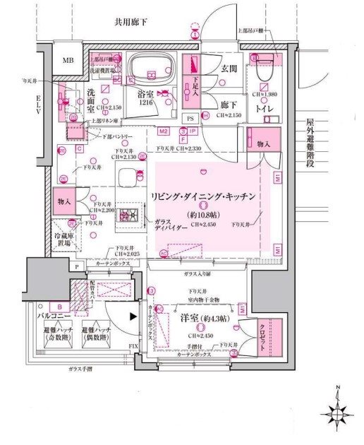 クレヴィア中野新橋 間取り図