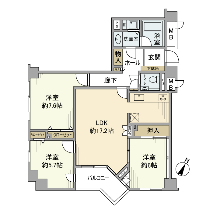 野方ウイズ 間取り図