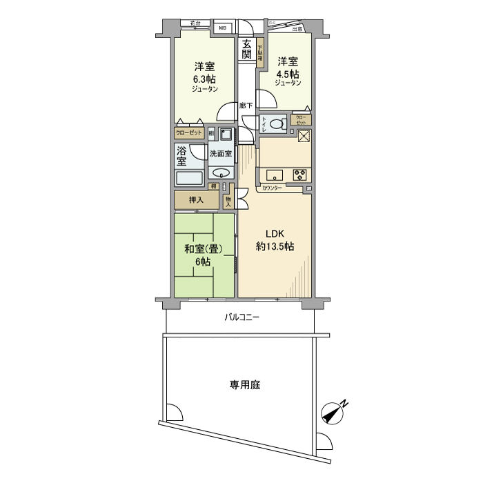 コート市ヶ谷 間取り図