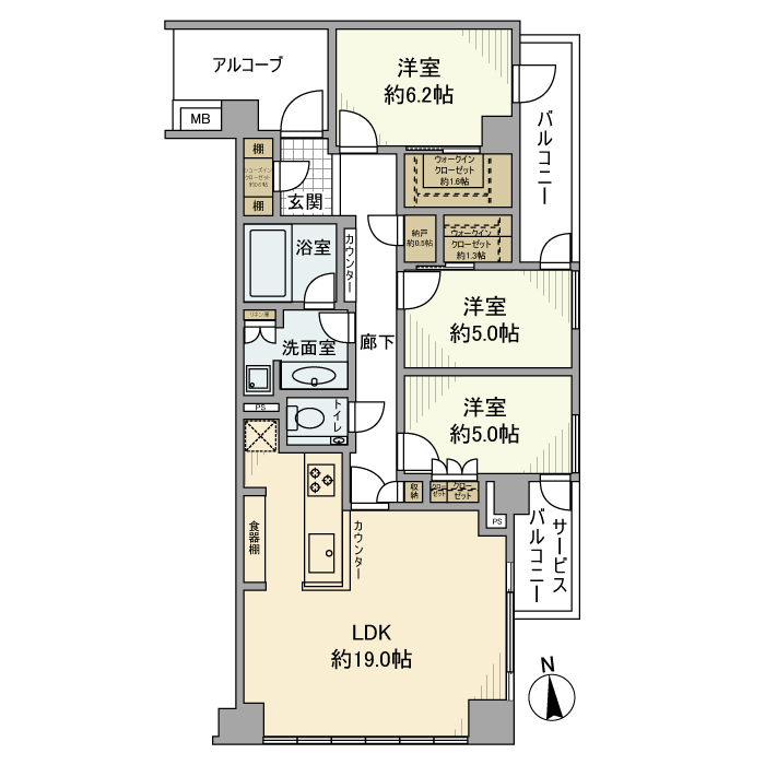 ローレルコート新宿夏目坂 間取り図