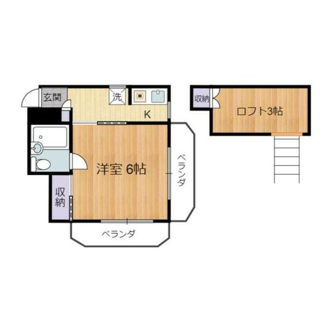 錦ビラ宮坂 間取り図