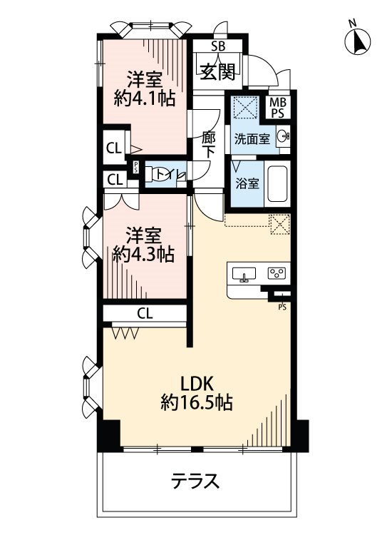 ｾｻﾞｰﾙ用賀 間取り図