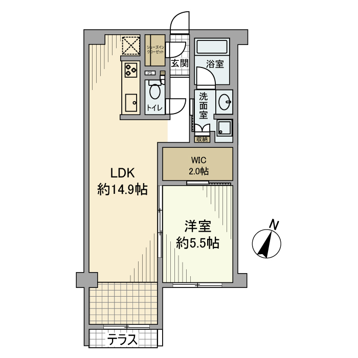 シエル千歳烏山 間取り図