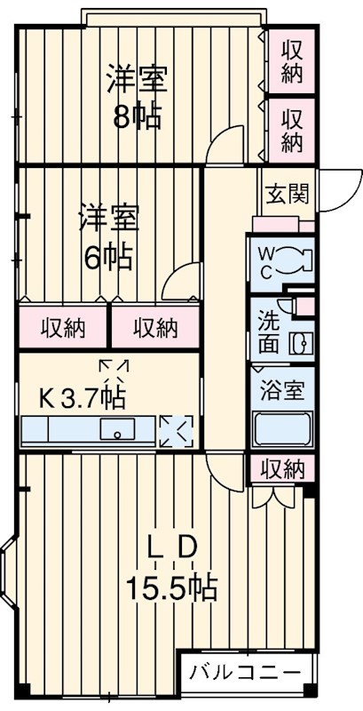 メナハウス 間取り図