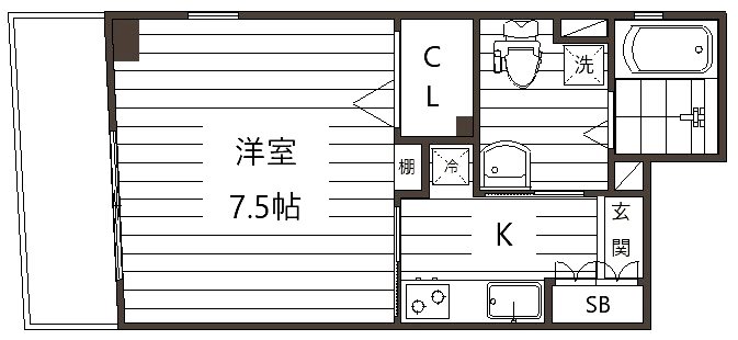 リコリス 402号室 間取り