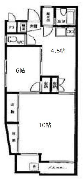 カエサル千早町 301号室 間取り