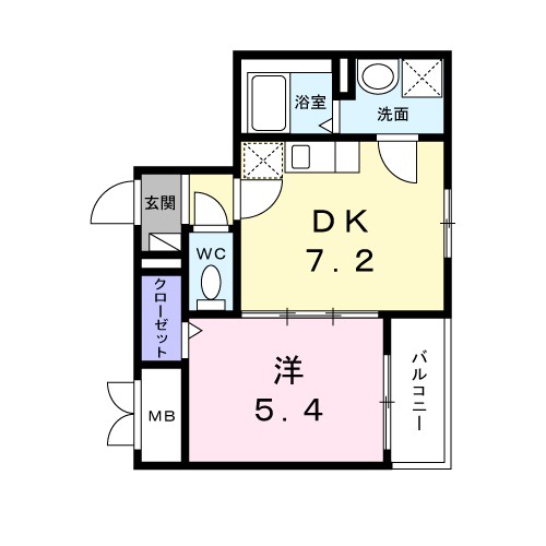 フィオーレ 101号室 間取り