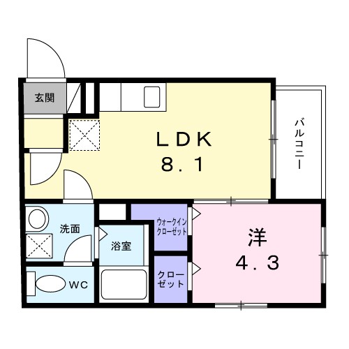 フィオーレ 203号室 間取り