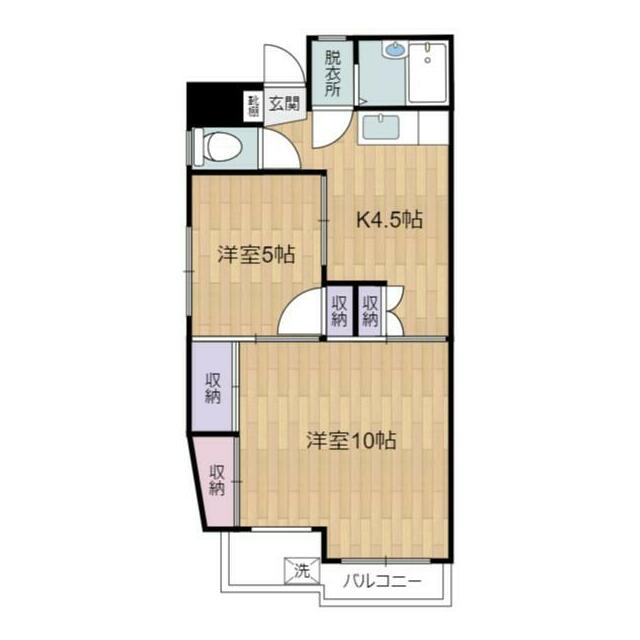 カエサル千早町 301号室 間取り