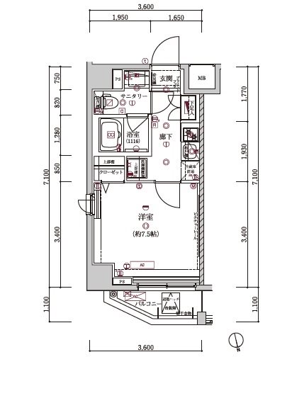 アルテシモモーレ 間取り図