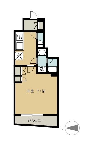 ZOOM池袋West 1102号室 間取り