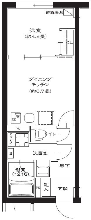 GENOVIA池袋 0302号室 間取り