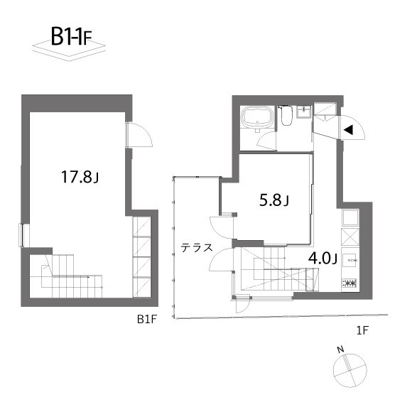 武蔵小山.Hillz 102号室 間取り