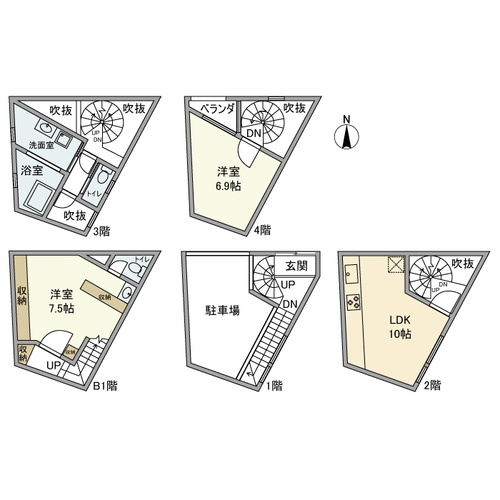 五本木戸建 間取り