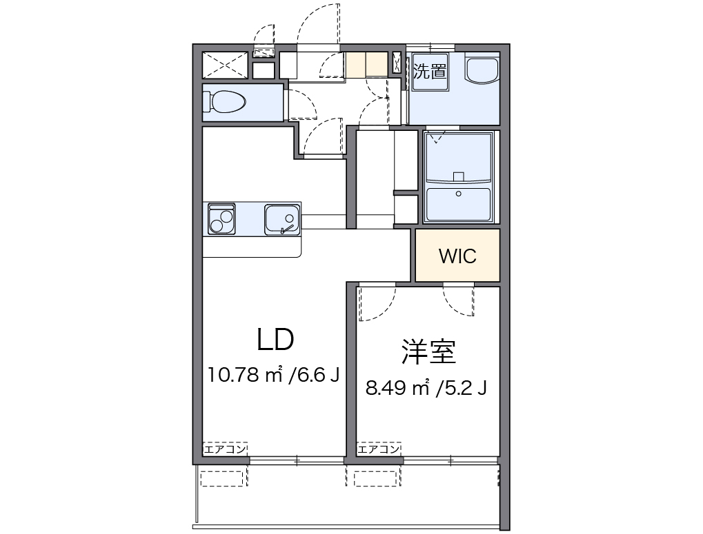 レオパレス俊 間取り図