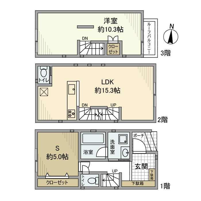 上用賀戸建 間取り図