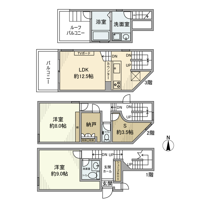 下目黒戸建 間取り図
