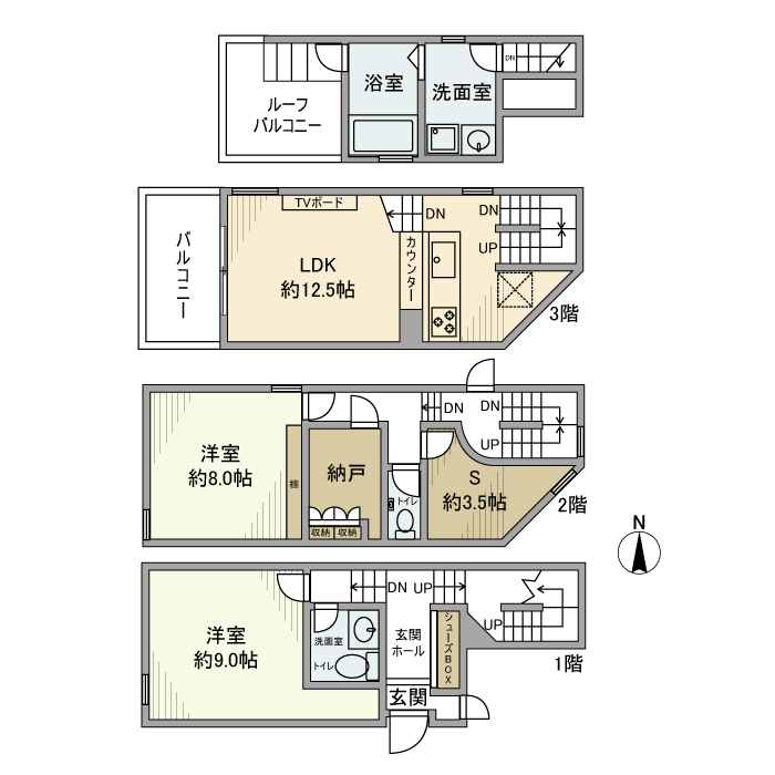 下目黒戸建 間取り図