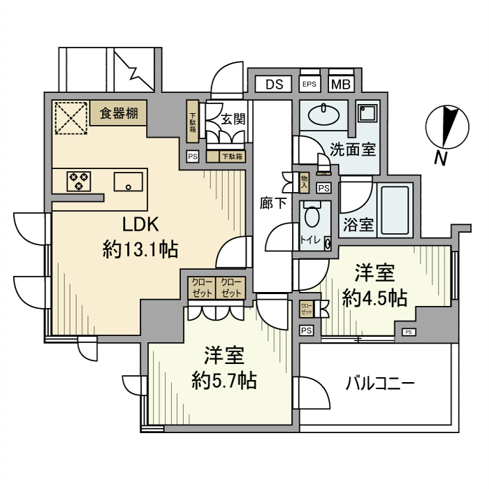 ブランズ文京小石川パークフロント 間取り図