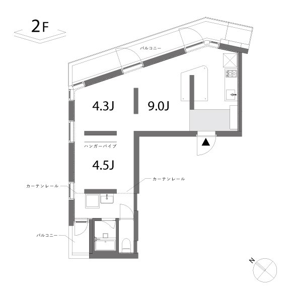 シモメアパートメント 間取り図