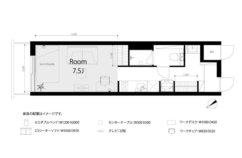 日神プラザ中目黒 間取り図