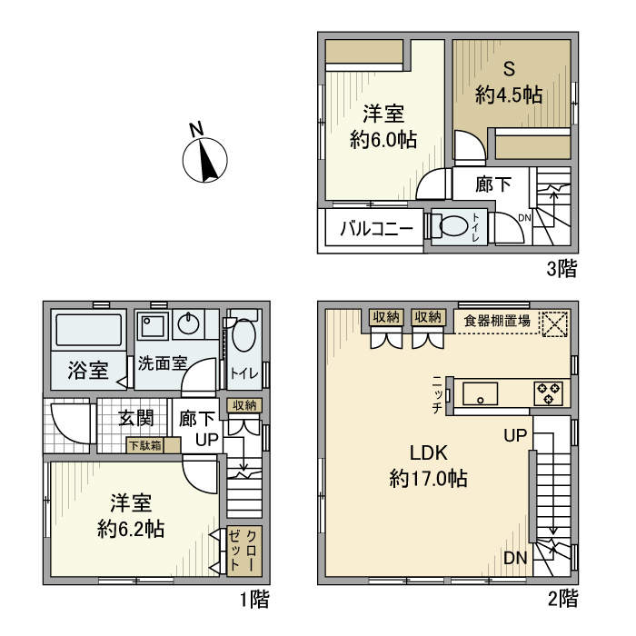 西品川戸建 間取り図