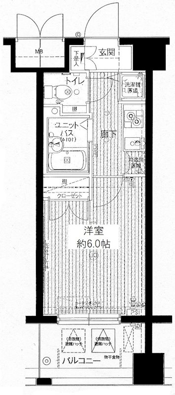 メインステージ麻布十番Ⅱ 間取り図