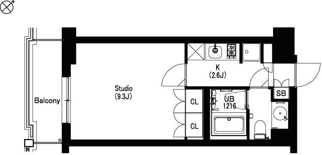 エスティメゾン武蔵小山Ⅱ 間取り図