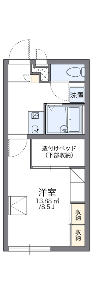 レオパレス武蔵小山　ハイム 間取り図