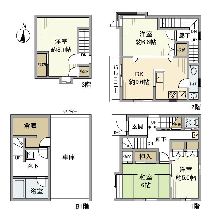 目黒戸建 間取り図