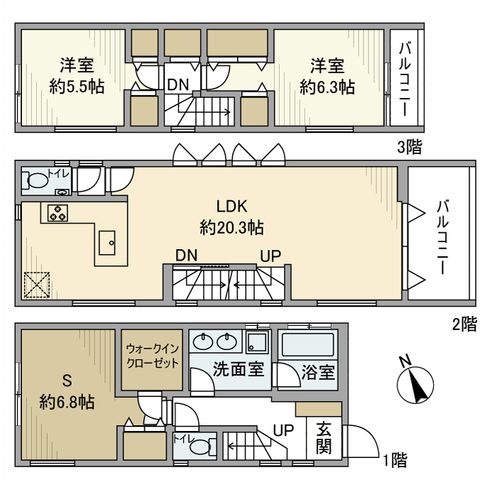 上北沢戸建 間取り