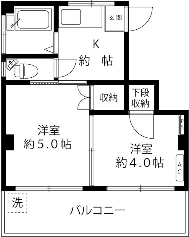 マンションうぐいす 301号室 間取り