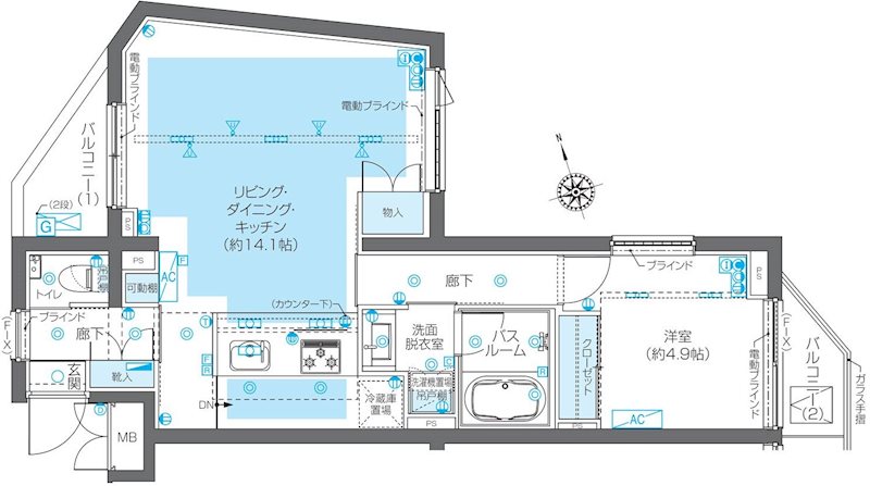 ZOOM広尾 216号室 間取り