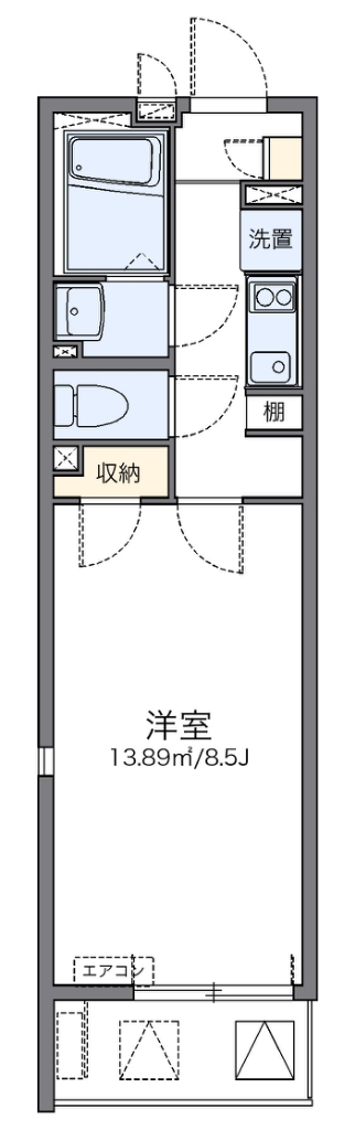 レオネクストリベルテ 203号室 間取り