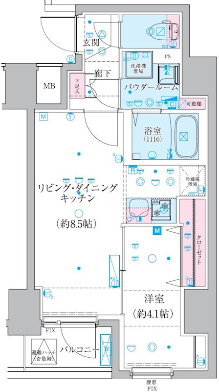 GENOVIA椎名町 間取り図