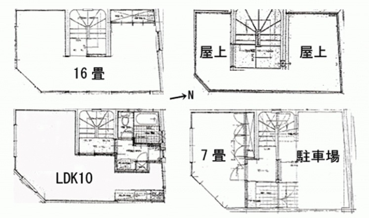南麻布2丁目戸建て 間取り図