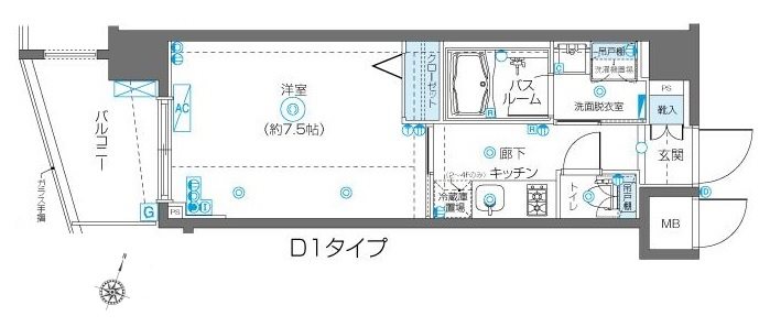 フェニックス飯田橋 402号室 間取り