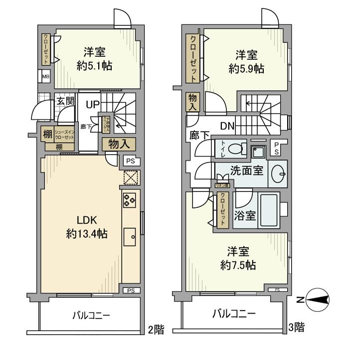 コムロンド上井草フラッツ 205号室 間取り