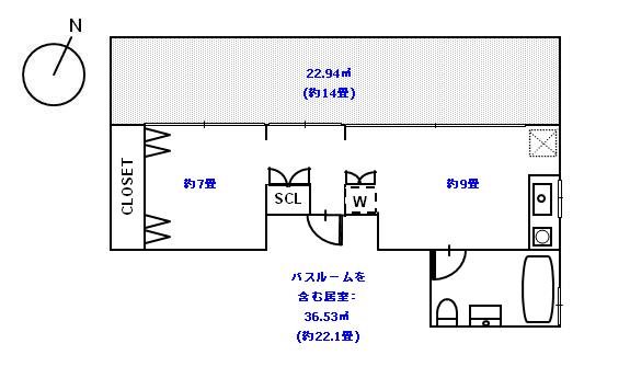 THE GARDEN 中目黒 301号室 間取り